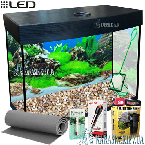 Aquarium black komplekt 30 Karasik