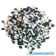 Грунт для Аквариума 1 кг. Черно-Белый 5-10