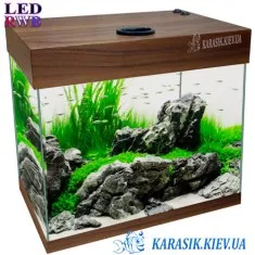 Аквариум LED RWB A-18 л. Орех Прямой 30*20*34