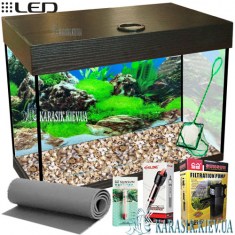 Аквариумный Комплект LED SMAB-40 - 40*25*44 Черный