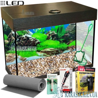 Аквариумный Комплект LED SMAB-35 - 40*25*39 Черный