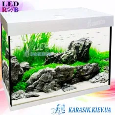 Аквариум LED RWB 60 л. Белый Прямой 50*30*44