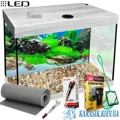 Аквариумный Комплект LED А-75 - 50*30*54 Дуб Серый