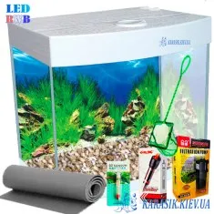 Аквариумный Комплект LED RWB O-18 л. Белый 30*20*34