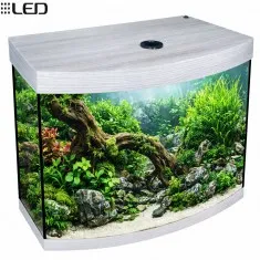 Аквариум O-60 с Крышкой LED Овал 60*30*39 (Дуб Серый)