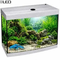 Аквариум A-45 с Крышкой LED Прямой 50*30*34 Дуб Серый