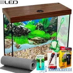 Аквариумный Комплект LED SMAB-75 - 50*30*54 Орех