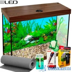 Аквариумный Комплект LED SMAB-45 - 50*30*34 Орех