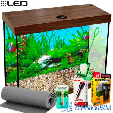 Аквариумный комплект - Аквариум с крышкой KARASIK