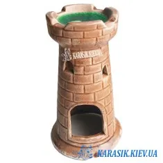 Декор для Аквариума - Башня Коричневая 610