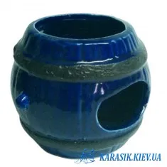 Декор для Аквариума - Бочка Синия