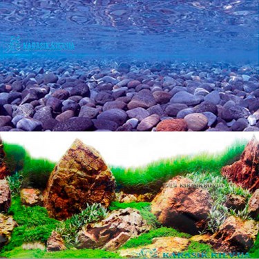 Аквариумный Двухсторонний Фон Камни