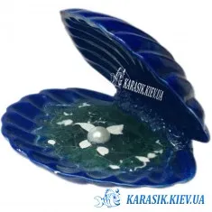 Морська Раковина з Перлиною Синя