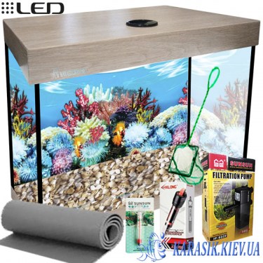 Аквариумный Комплект LED SMAB Дуб Санта