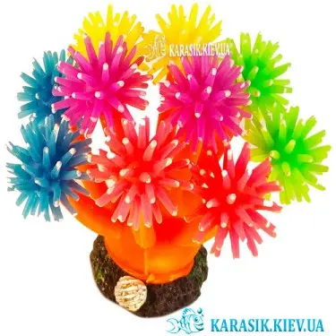 Коралл для Аквариума Силиконовый  GR-390 Радуга