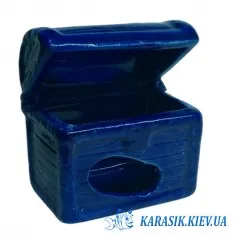 Декор для Аквариума Сундук Синий