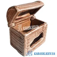 Декор для Аквариума Сундук Коричневый