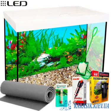 Аквариумный Комплект LED SMAB-25 - 40*25*29 Белый