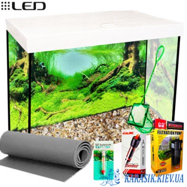 Аквариумный Комплект LED SMAB-25 - 40*25*29 Белый